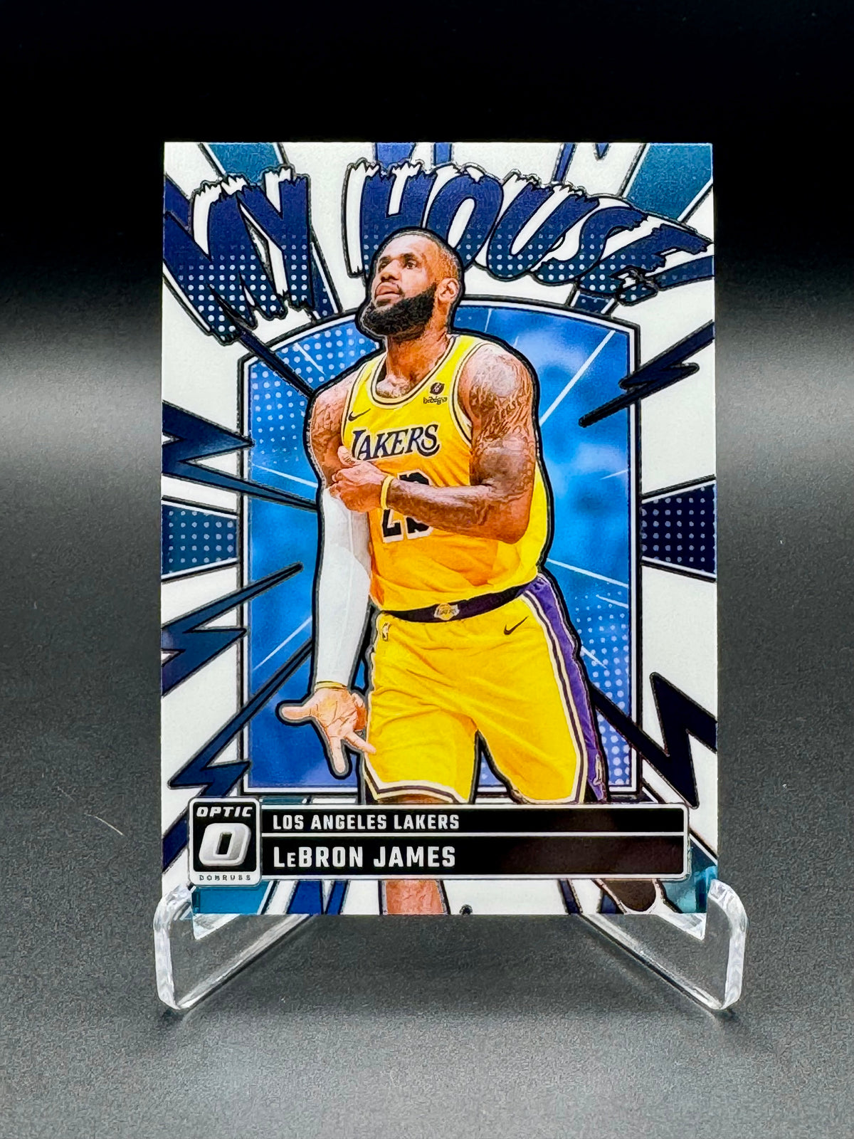 2024-25 Panini Donruss Optic LeBron James My House #3 card front, Los Angeles Lakers
