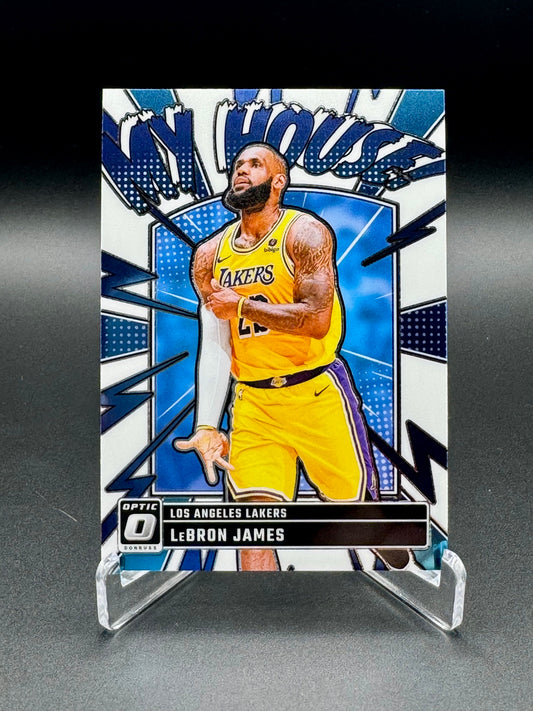 2024-25 Panini Donruss Optic LeBron James My House #3 card front, Los Angeles Lakers