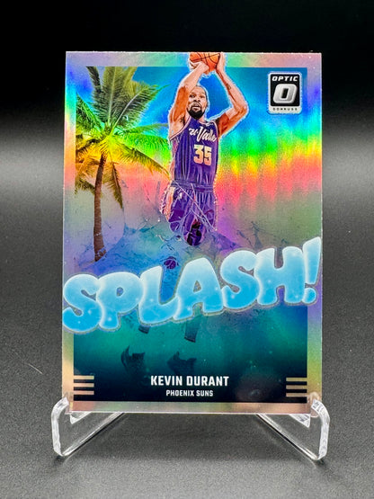 2024-25 Panini Donruss Optic Kevin Durant Splash Holo parallel #10 card front, Phoenix Suns