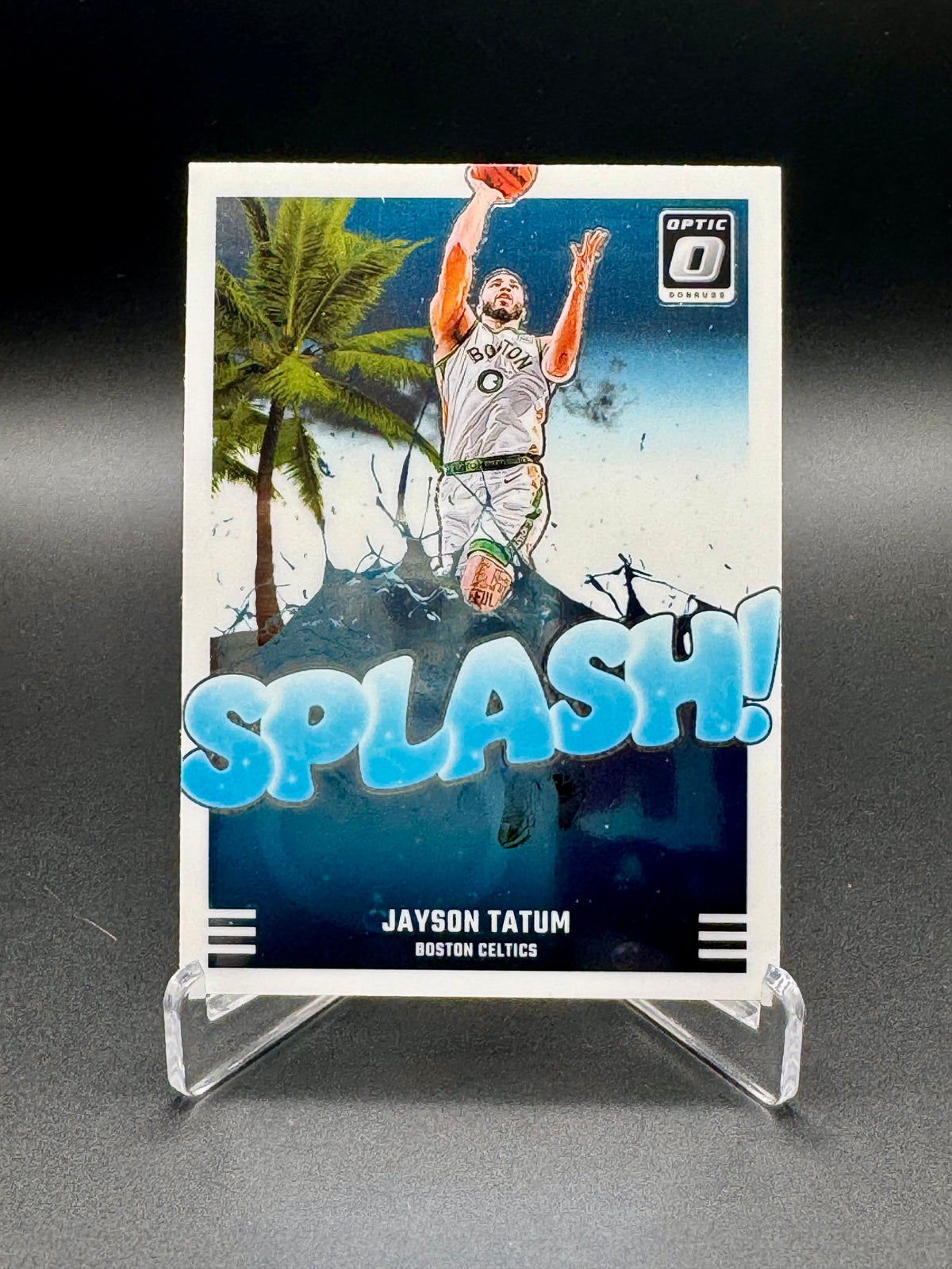 2024-25 Panini Donruss Optic Jayson Tatum Splash Holo parallel #11 card front, Boston Celtics