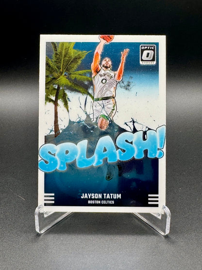 2024-25 Panini Donruss Optic Jayson Tatum Splash Holo parallel #11 card front, Boston Celtics