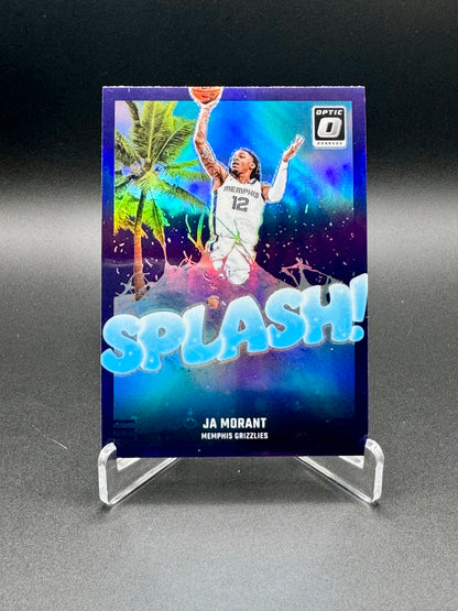 2024-25 Panini Donruss Optic Ja Morant Splash Purple parallel #15 card front, Memphis Grizzlies