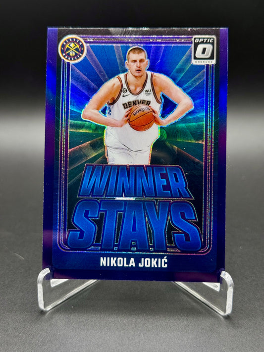 2024-25 Panini Donruss Optic Nikola Jokić #6 Winner Stays Purple Raw