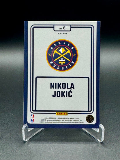 2024-25 Panini Donruss Optic Nikola Jokić #6 Winner Stays Purple Raw