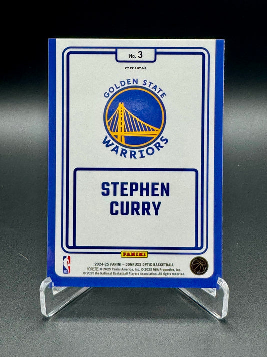 2024-25 Panini Donruss Optic Stephen Curry #3 Winner Stays Purple Raw