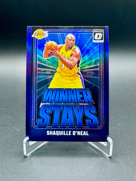2024-25 Panini Donruss Optic Shaquille O'Neal #11 Winner Stays Purple Raw