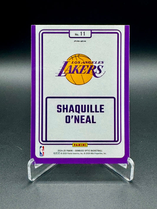 2024-25 Panini Donruss Optic Shaquille O'Neal #11 Winner Stays Purple Raw