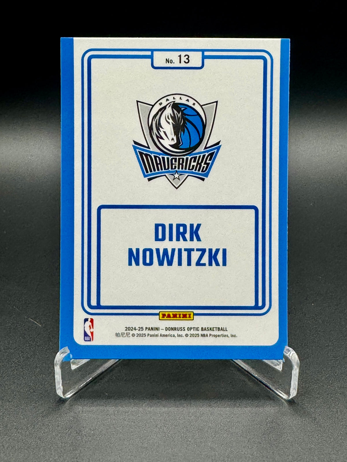 2024-25 Panini Donruss Optic Dirk Nowitzki #13 Winner Stays Raw