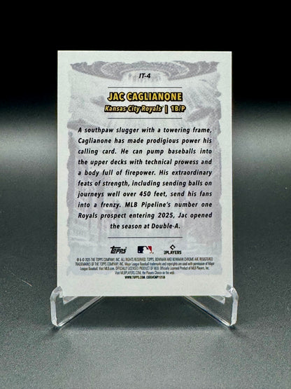 2025 Topps Bowman Chrome Jac Caglianone #IT-4 It Came To The League Raw