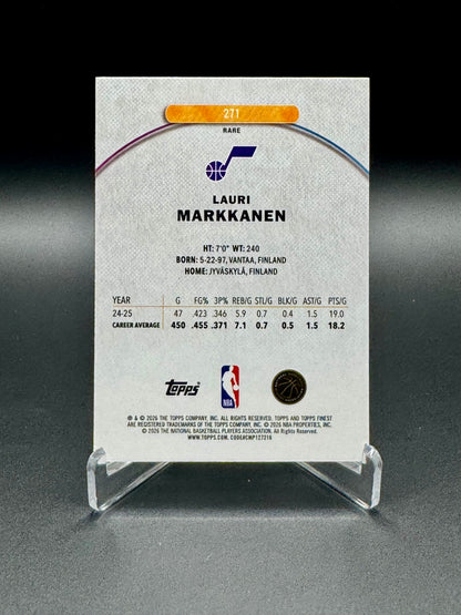 2025-26 Topps Finest Lauri Markkanen #271 /150 Raw
