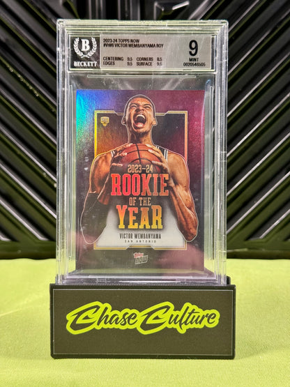 2023-24 Topps Now Victor Wembanyama RC #VW6 Rookie of the Year BGS 9