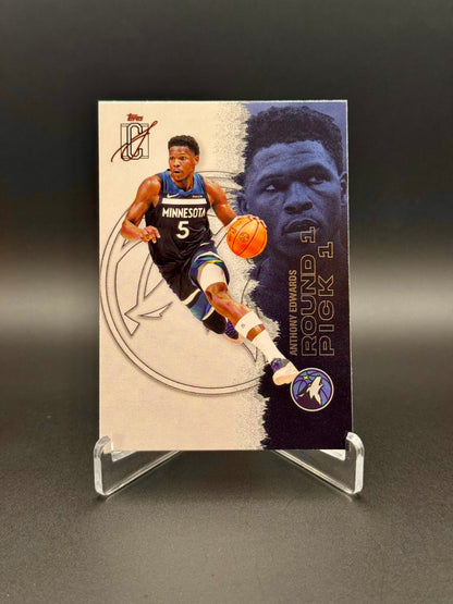 2025-26 Topps Signature Class Anthony Edwards #68 Round 1 Pick 1 Partial Rainbow Set Raw