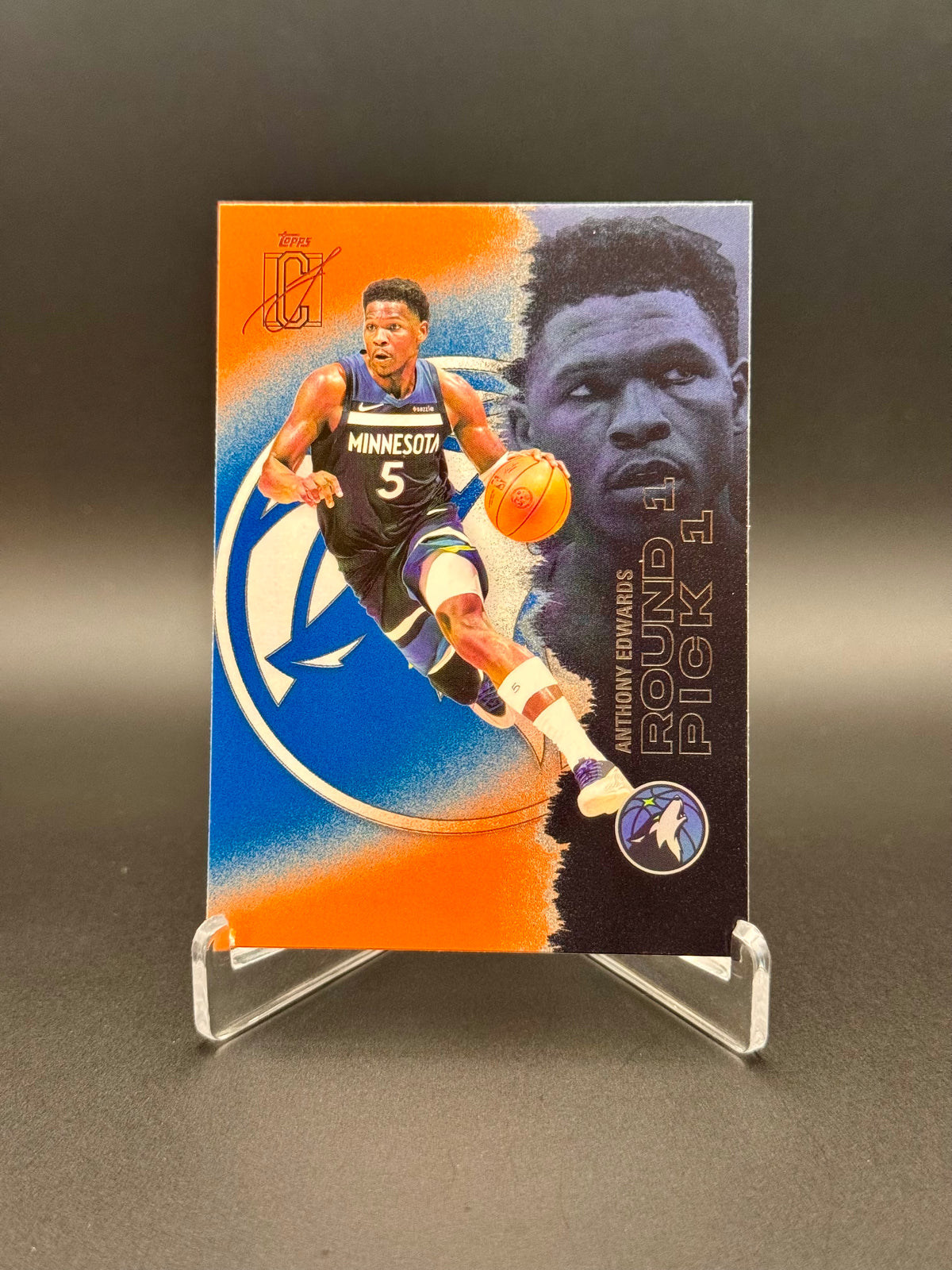 2025-26 Topps Signature Class Anthony Edwards #68 Round 1 Pick 1 Partial Rainbow Set Raw
