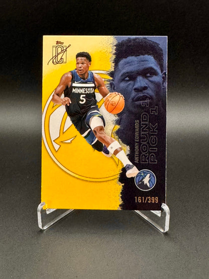 2025-26 Topps Signature Class Anthony Edwards #68 Round 1 Pick 1 Partial Rainbow Set Raw