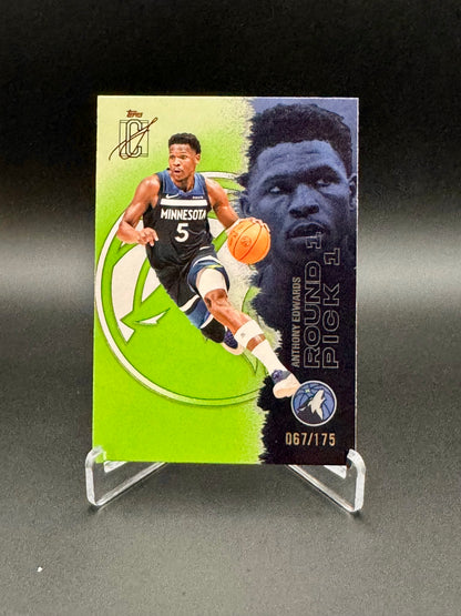2025-26 Topps Signature Class Anthony Edwards #68 Round 1 Pick 1 Partial Rainbow Set Raw