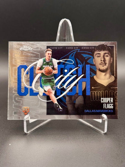 2025-26 Topps Chrome Cooper Flagg RC #YQ-1 Clutch City Raw